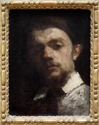 Portrett av Henri Fantin Latour (1836-1904), fransk maler, maleri, selvportrett. Fotografi, KIM Youngtae, Lyon, Museum of Fine Arts of Lyon.