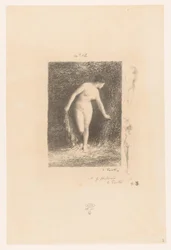 Diana ontkleedt seg om å bade Diana Gedichten van André Chénier (serietittel) Illustrasjoner til diktene til André Chénier (serietittel)