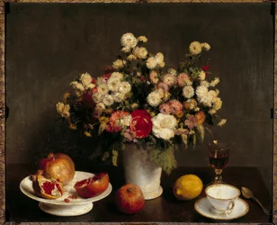 Stilleben med fruktmaleri av Henri Fantin Latour