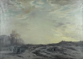Forstedene til Paris nær festningsverkene, ca. 1923 (olje på lerret)