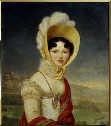 Storhertuginne Catherine Pavlovna av Russland (1788-1819). Maleri av Henri Francois Riesener (1767-1828), olje på lerret. fransk kunst