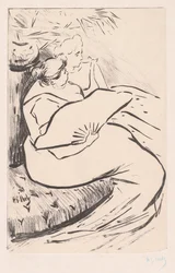 Sittende kvinne, ca. 1895-1900.