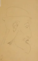 Portrett av en gammel mann, høyre profil