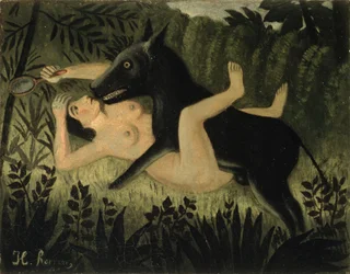 Skjønnheten og udyret, ca. 1908 (olje på lerret)