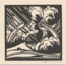 Storm over et landskap