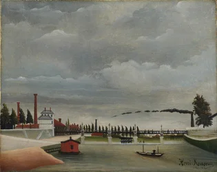 Utsikt over gangbroen ved Passy, 1890-1891.