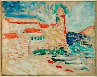 Utsikt over Collioure (maleri på lerret)