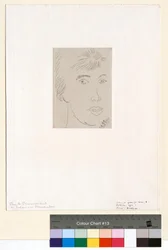 Josette Gris, sett i trekvart profil