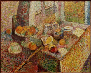 Stilleben: Buffet og bord