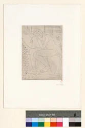 Sittende nakenstudie og portrett av Madame Cézanne