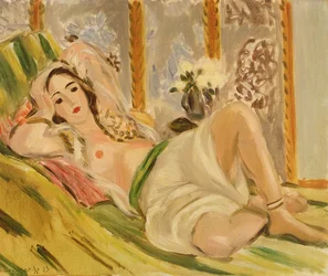 Odalisk med magnolier, ca. 1920 (olje på lerret)