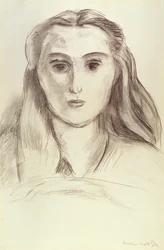 Portrett av en ung kvinne med håret nede (LN Delektorskaya)