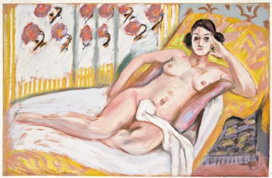 Liggende naken (Nu Allonge) ca. 1925 (pastell på flokket papir)