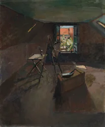 Atelier under takskjegget, ca. 1903 (olje på lerret)