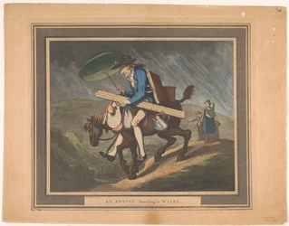 Artist som reiser gjennom Wales En artist som reiser i Wales (tittel på objekt)
