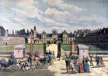 Ankomst av presidenten for Republique, Château de Fontainebleau, 1892