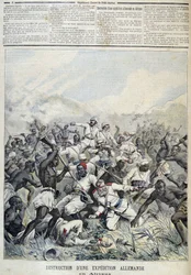Ødeleggelse av en tysk ekspedisjon til Afrika - i "" Le Petit Journal"" av 03/10/1891