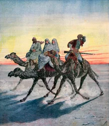 Rømning av fangene fra Mahdi, Khartoum, Sudan, 1892