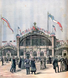 Fasade av den fransk-russiske utstillingen, Moskva, 1891