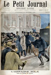 Dreyfus-Zola-affæren - Émile Zola, fransk forfatter, går inn i retten