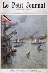 Den tyske konsulen søker tilflukt på et tysk krigsskip, 1899