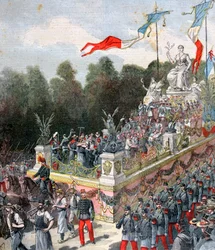 Harmoniens og fredens paradevogn, nasjonalfest, 22. september, Frankrike, 1892