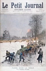 Den frosne Seinen, vinter, Paris, 1895