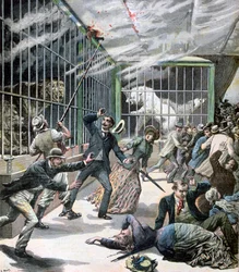 Hendelsen ved menasjeriet, Montceau-les-Mines, Frankrike, 1891