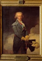 Portrett av Louis Henri Joseph de Bourbon (1756 - 1830) niende og siste prins av Conde. Maleri av Henri Pierre Danloux (1753 - 1809)