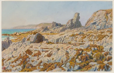 Stranden ved Pors Léonnec ved lavvann. Morgat