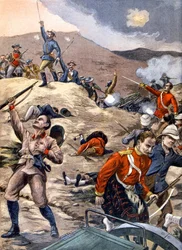 Britiske soldater beseiret av boerkrigere under boerkrigen