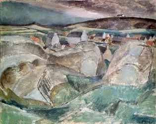 Village among the Rocks, c1910.