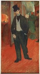 Doktor Gabriel Tapie de Celeyran i en teaterkorridor