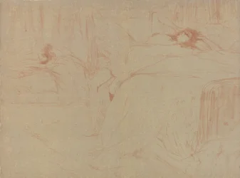 Kollapset på sengen, fra serien Elles, 1896., 1896.