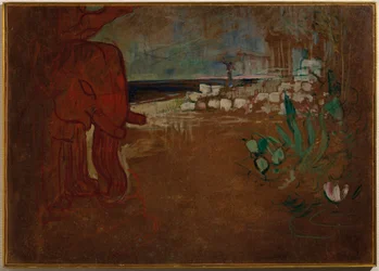 Indisk dekor for "Terracotta Cart", Sett modell for Théâtre de l