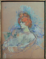 Kvinne sitter
