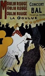 Moulin Rouge: La Goulue - 1891 - 191 × 117 cm - fargelitografi