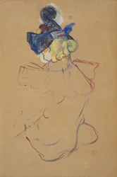 Sittende kvinne bakfra - Studie for Au Moulin Rouge, 1892.