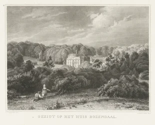 Utsikt over eiendommen og slottet Rosendael Utsikt over huset Rozendaal (tittel på objekt) Scener fra omgivelsene til byen Arnhem (serietittel)