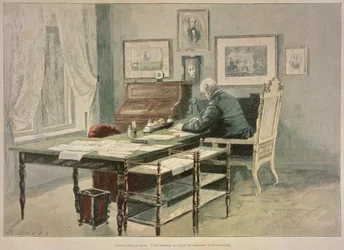 Prins Bismarck i hans studie i Friedrichsruh, ca. 1890