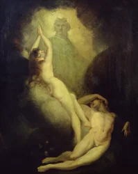 The Creation of Eve fra Milton, Paradise Lost VIII (olje på lerret)