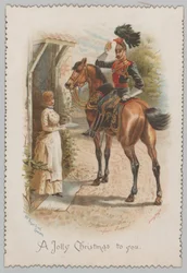 «En skål for deg, skjønne jente! A Jolly Christmas to you’ (julekort)