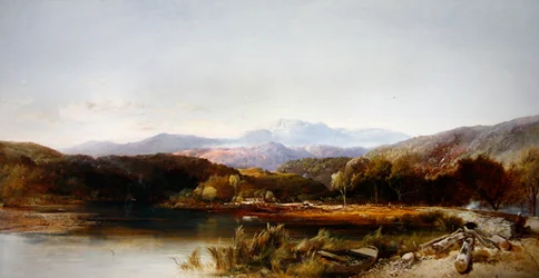 I Nord-Wales (olje på lerret)
