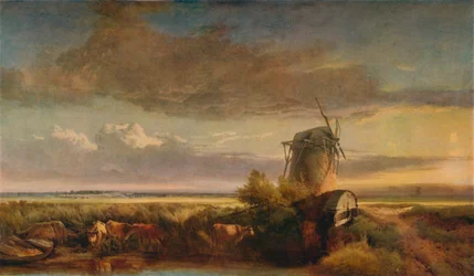 Mills on the Fens, c1853