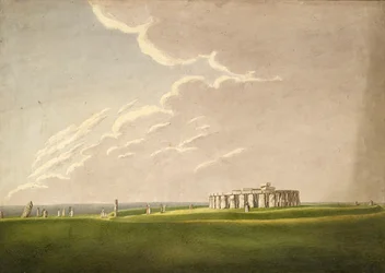 The Grand Antediluvian Temple of Stonehenge: i sin opprinnelige tilstand fra nord, 1824-1839