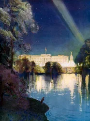 Buckingham Palace under festlighetene ved kroningen av kong George VI i 1937