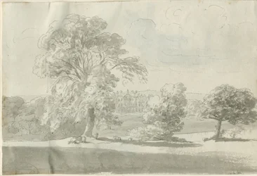 Shenstone - Little Aston Hall: penn og vask tegning, nd [1788-1855] (tegning)