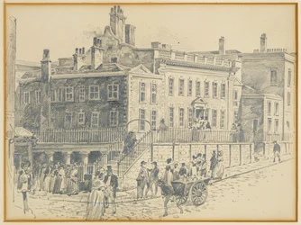 Dr. White's House, King Street (fra et trykk av Ralston)