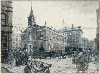 St. James, Manchester (akvarell på papir)