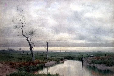 Coastal Marshlands (akvarell)